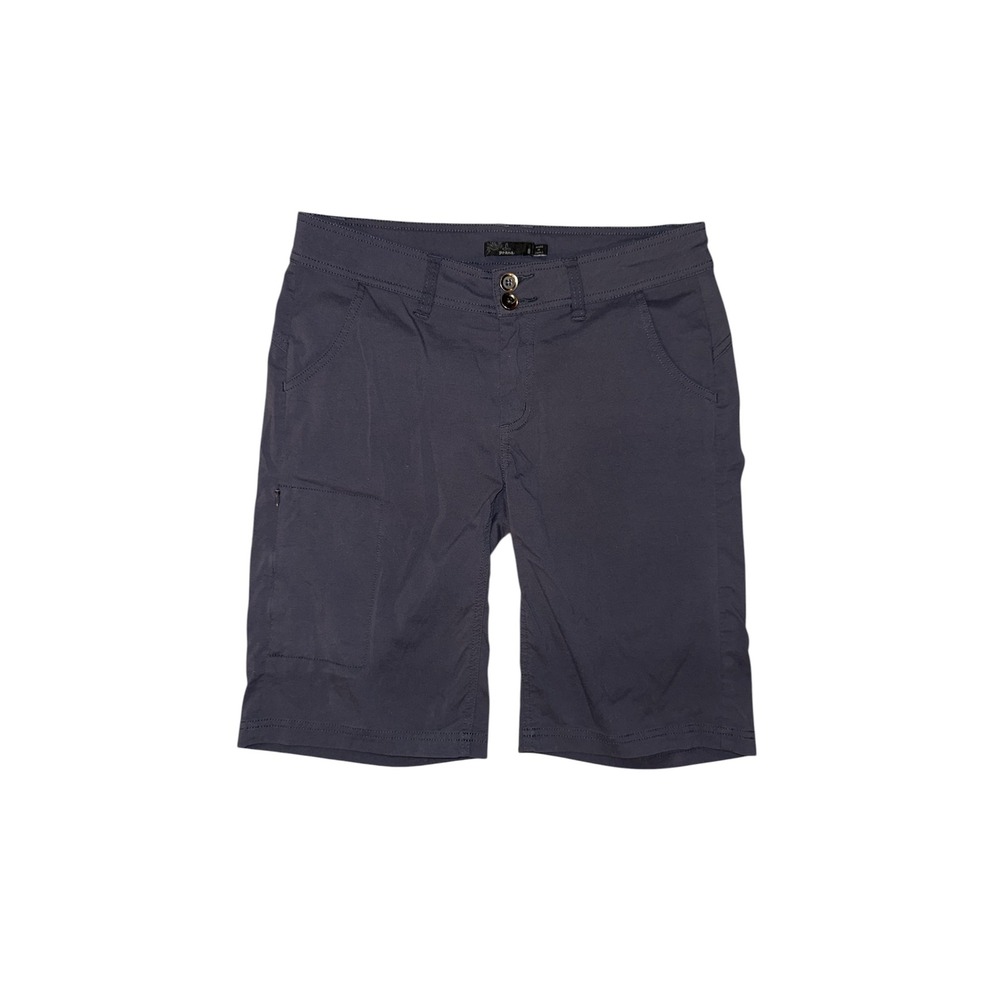 prAna Halle Shorts Womens 8 Grey Stretch Hiking Outdoor Activewear